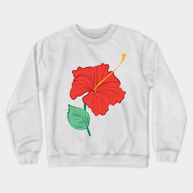 Hibiscus Crewneck Sweatshirt by SWON Design